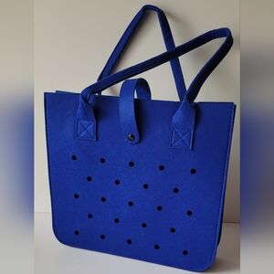 Felt Tote Bag Blue